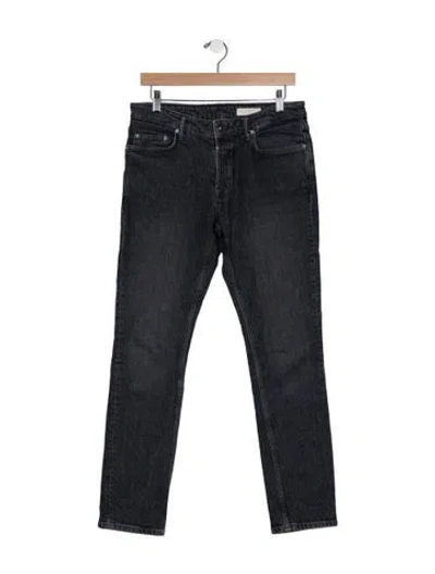Pre-owned Allsaints Straight-leg Jeans In Gray