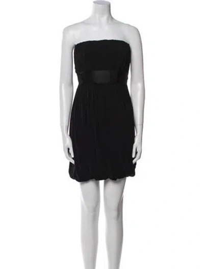 Pre-owned Allsaints Strapless Mini Dress W/ Tags In Black