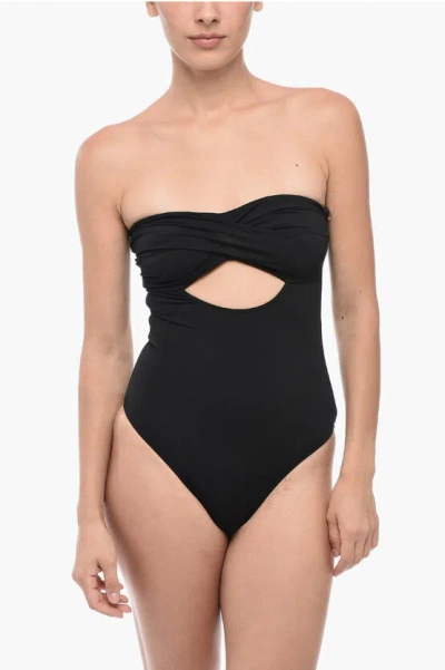 Allsaints Strapless Tatum One-piece Swimsuit With Cut-out Detail