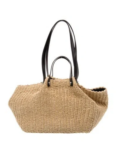 Pre-owned Allsaints Straw Shoulder Bag In Neutral