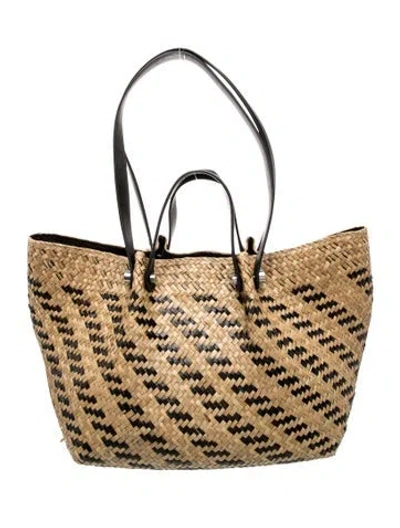 Pre-owned Allsaints Straw Tote In Neutral