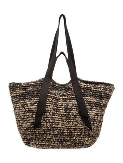 Pre-owned Allsaints Straw Tote In Neutrals