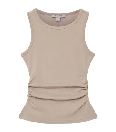 Allsaints Stretch-cotton Katarina Tank Top In Grey