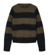 Allsaints Lou Brushed Stripe Sweater In Black