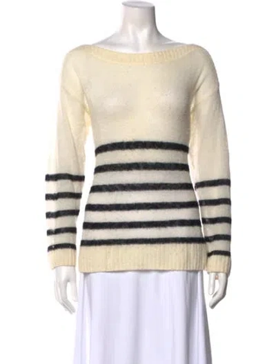 Pre-owned Allsaints Striped Bateau Neckline Sweater