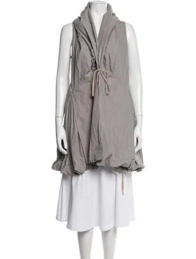 Pre-owned Allsaints Striped Coat In Grey
