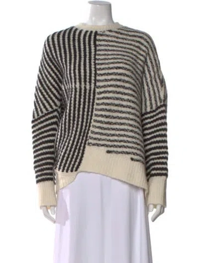 Pre-owned Allsaints Striped Crew Neck Sweater