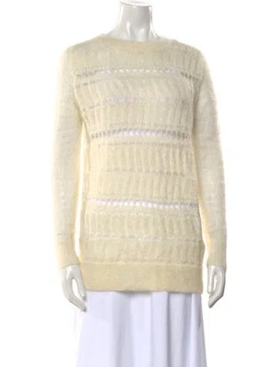 Pre-owned Allsaints Striped Crew Neck Sweater In Neutral