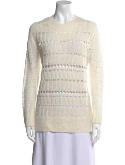 Pre-owned Allsaints Striped Crew Neck Sweater In Neutral