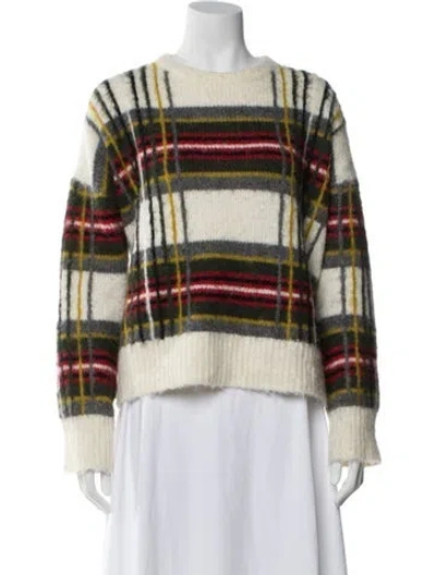 Pre-owned Allsaints Striped Crew Neck Sweater In Neutral