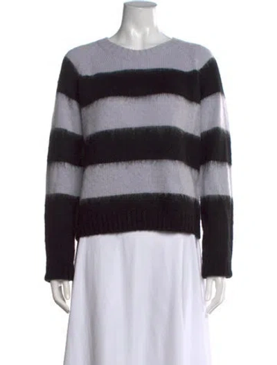 Pre-owned Allsaints Striped Crew Neck Sweater W/ Tags In Purple