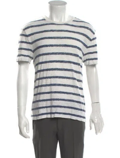Pre-owned Allsaints Striped Crew Neck T-shirt In Multi