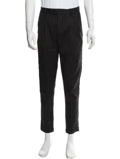 Pre-owned Allsaints Striped Dress Pants In Grey