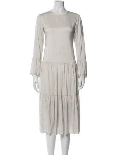 Pre-owned Allsaints Striped Midi Length Dress In Multi