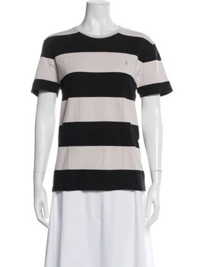 Pre-owned Allsaints Striped Mini Dress In Black