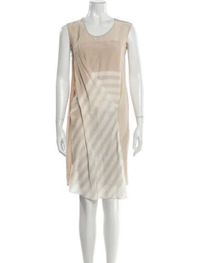 Pre-owned Allsaints Striped Mini Dress In Neutral