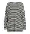 Allsaints Rita Stripe Long Sleeve Top In Black