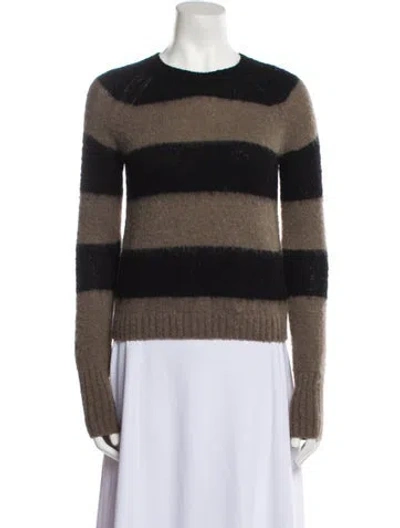 Pre-owned Allsaints Striped Scoop Neck Sweater In Blue