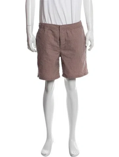 Pre-owned Allsaints Striped Swim Trunks In Pink