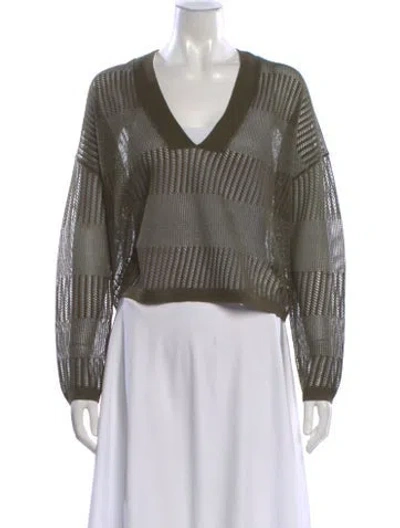 Pre-owned Allsaints Striped V-neck Sweater In Multi