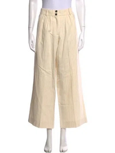 Pre-owned Allsaints Striped Wide Leg Pants In Neutrals
