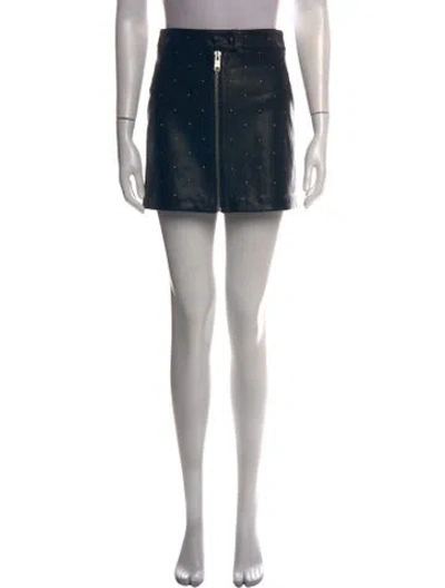 Pre-owned Allsaints Studded Accents Mini Skirt In Black