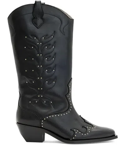 ALLSAINTS STUDDED EMBELLISHED BOOTS