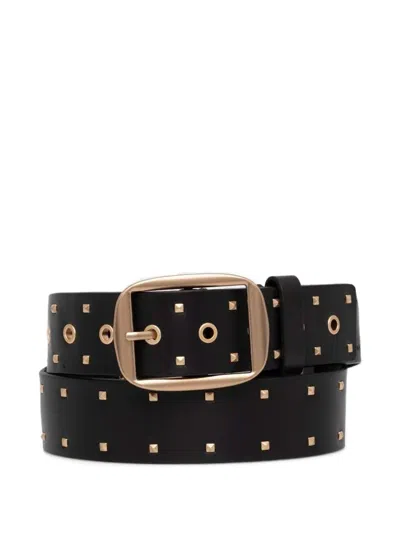 Allsaints Studded Eyelet Belt In Black