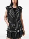 Allsaints Billie 1994 Studded Leather Gilet In Black