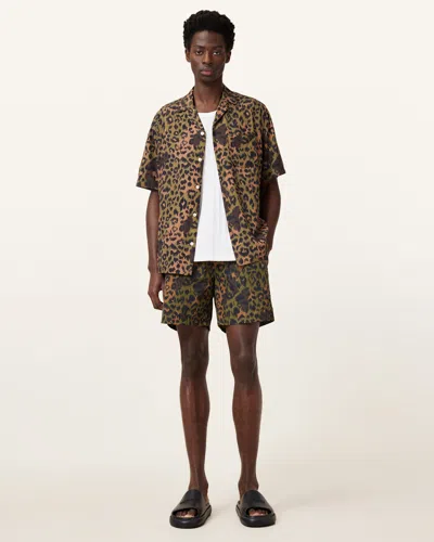 Allsaints Styx Swim Shorts In Eden Green