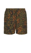 Allsaints Styx Swim Trunks In Brown