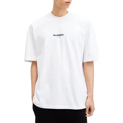 Allsaints Subverse Logo Graphic T-shirt In Optic White