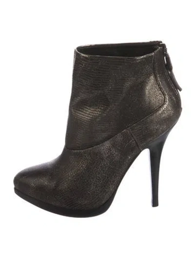 Pre-owned Allsaints Suede Animal Print Boots In Multi
