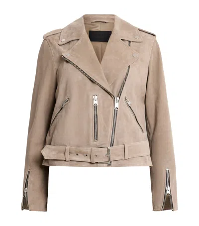 ALLSAINTS SUEDE BALFERN BIKER JACKET