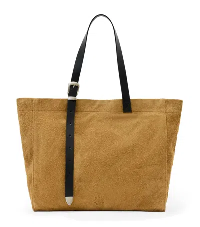 Allsaints Haven Suede Tote In White