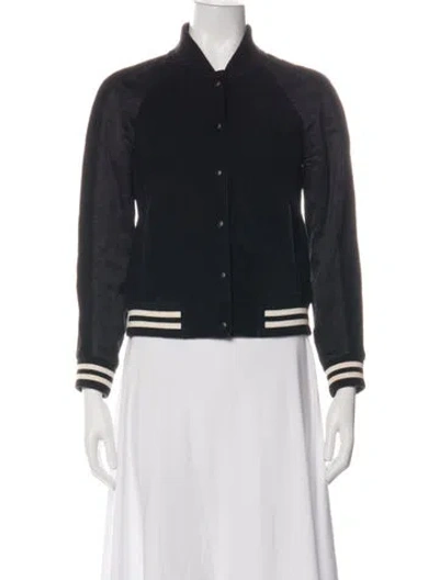 Pre-owned Allsaints Suede Biker Jacket In Black