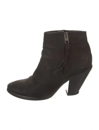 Pre-owned Allsaints Suede Boots In Black