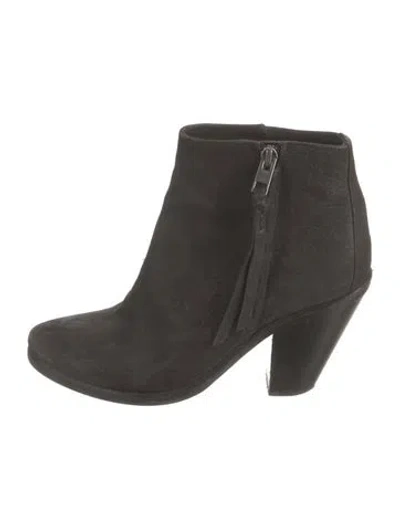 Pre-owned Allsaints Suede Boots In Black