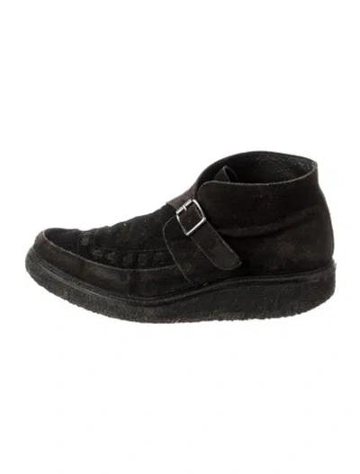 Pre-owned Allsaints Suede Boots In Black