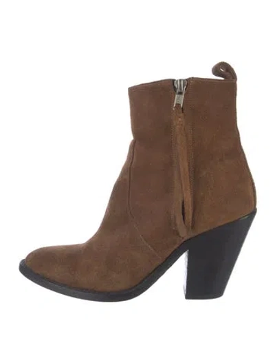 Pre-owned Allsaints Suede Boots In Brown