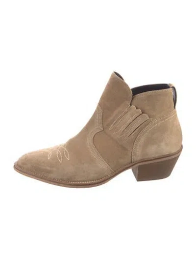 Pre-owned Allsaints Suede Boots In Brown