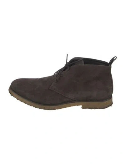 Pre-owned Allsaints Suede Boots In Brown