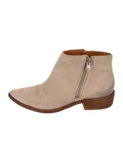 Pre-owned Allsaints Suede Boots In Gray