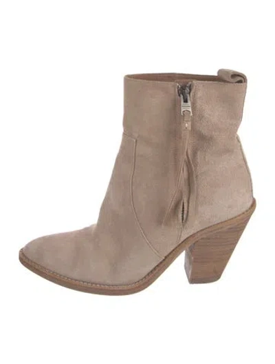 Pre-owned Allsaints Suede Boots In Neutrals