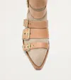 Allsaints Suede Buckle-detail Jane Boots In Brown