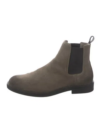 Pre-owned Allsaints Suede Chelsea Boots In Green