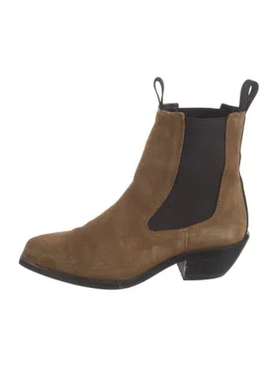 Pre-owned Allsaints Suede Chelsea Boots In Neutral