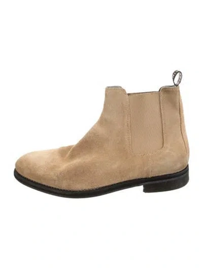 Pre-owned Allsaints Suede Chelsea Boots In Neutrals