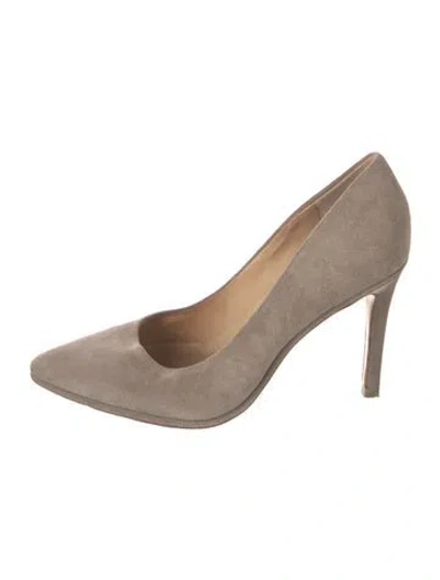 Pre-owned Allsaints Suede Combat Boots In Neutral