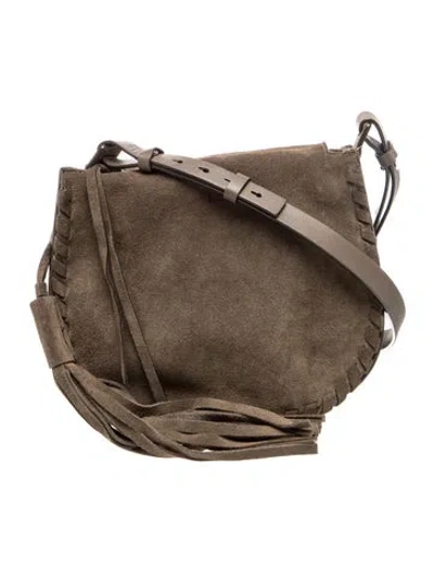 Pre-owned Allsaints Suede Crossbody Bag In Green